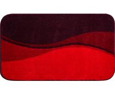 Linea Due Badteppich 100% Polyacryl, ultra soft, rutschfest, ÖKO-TEX-zertifiziert, 5 Jahre Garantie, FLASH, Badematte 70x120 cm, rubin