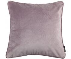McAlister Textilien Kissenbezug matt Samt in Flieder Lila Größe 43 x 43 cm für Samtkissen griffester Samt edel paspeliert, erhältlich in 25 Farben Kissenhülle für Sofakissen für Sofa, Couch