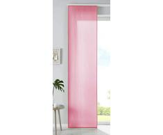 1er Set Schiebegardine Flächenvorhang Mikrofaser Vorhang Gardine Raumteiler HxB 245x60 cm Pink Matt Paneelwagen Beschwerungsstange, 85600N