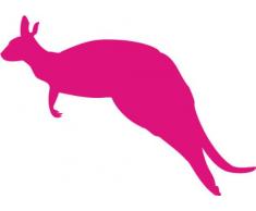INDIGOS 4051095032724 Wandtattoo W318 Kängurus Wandauskleber in 3 Größen, 80 x 56 cm, pink