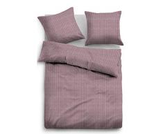 TOM TAILOR 0849915 Melange-Flanell Bettwäsche Garnitur mit Kopfkissenbezug (Baumwolle (60% recycelt)) 1x 135x200 cm + 1x 80x80 cm, Mauve