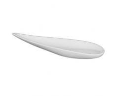 Holst Porzellan TD 026 Teller flach 26 x 11 cm Tropfenform Teardrops, weiß, 26.5 x 10.5 x 3.5 cm