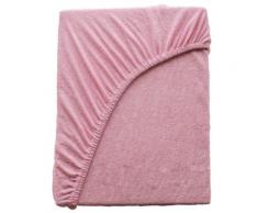 Kinzler C-10047/10 Mikrofaser Frottee Spannbetttuch Uni, 180x200 cm, rosa