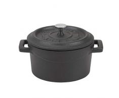 Pentole Agnelli SLOWCOOK Kasserolle 14 cm Mattschwarz