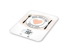 Beurer KS 19 Küchenwaage, Glas, Love, 20 x 14.5 x 1.65 cm