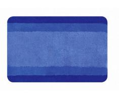 Spirella Badematte | kuscheliger Hochflor | Rutschfester Badvorleger | viele Größen | waschbar 40° | 65x55 cm | Blau