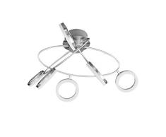 WOFI 9295.06.64.6100 A Spot, Metall, 27 W, Integriert, nickel matt, 60 x 60 x 30 cm Deckenleuchte