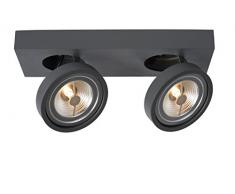 Lucide NENAD AR111 - Deckenstrahler - LED Dim. - G53 (AR111) - 2x10W 2700K - Grau