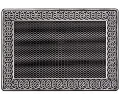 CarFashion 257201 PUR|DuraClean, Fussmatte, Türmatte, Eingangsmatte für Innen und Aussen, Anthrazit-Metallic Oberfläche, Größe ca. 78 x 55 cm