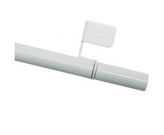 GARDINIA Klemmstange, Ausdrehbar, Montage ohne Schrauben und Bohren, Press&Go Filigrano Zylinder, Durchmesser 8/10 mm, Länge 80-110 cm, Metall, Weiß