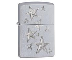 Zippo 3D Stars Feuerzeug, Messing, Silber, one Size