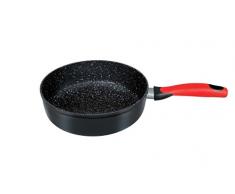 Stylen Cook ROCKPEARL FIRE Schmorpfanne Vollinduktion, Aluminium geschmiedet, schwarz/rot, 24 cm
