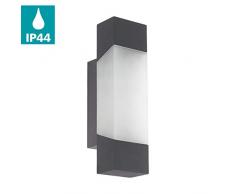 EGLO LED Außen-Wandlampe Gorzano, 1 flammige Außenleuchte, Wandleuchte aus Stahl und Kunststoff, Farbe: Anthrazit, weiß, IP44