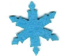 Petras Bastel News A-ICF0303-47 Streudeko, 100 x Eiskristall 30 mm, filz/hellblau