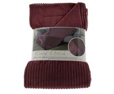 Gözze Wohndecke in Cord Optik, 150 x 200 cm, Beere, 40067-40-150200