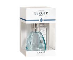 LAMPE BERGER Curve Raumduft, Glas, Blau/Silber, 280 ml