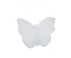 8 seasons design| LED Schmetterling Shining Butterfly (40 cm, RGB, bunt 15 Farben, Farbwechsel, dimmbar, Indoor & Outdoor, Gartendeko, Kinderzimmer) weiß