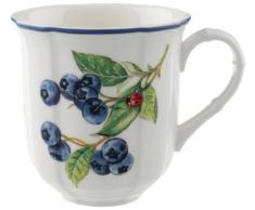 Villeroy & Boch - Cottage Kaffeebecher mit Früchtedekor, Kaffeetasse aus Premium Porzellan im Landhausstil, spülmaschinengeeignet, 300 ml