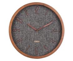 Karlsson Canvas Uhr, Wanduhr, Leinwand, Schwarz, One Size