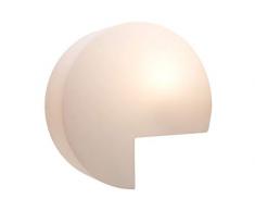 8 seasons design | Deko Kantenleuchte Shining Step (E27, Ø 40cm, rund, Treppenbeleuchtung, Tischleuchte, Regalleuchte, Stufenleuchte, Kantenhocker für innen & außen) weiß