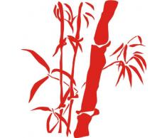 INDIGOS 4051095042198 Wandtattoo w333 Bambus Gras Wandauskleber in 3 Größen, 120 x 108 cm, rot