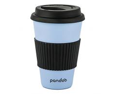 pandoo Bambus Coffee-to-Go-Becher - Kaffee-Becher, Trink-Becher, Bamboo-Cup | wiederverwendbar & lebensmittelecht, spülmaschinengeeignet