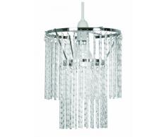 Oaks Lighting Hängelampenschirm Zina, Chrom mit Aluminiumstäben, 26 cm