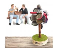 Magnosphere Baum-Magnetischer Kronkorken Magnet 12cm, hÃ¤lt bis 5,7kg-Der Bierbaum Bier-Freunde-als Mitbringsel fÃ¼r Partys, Chrom