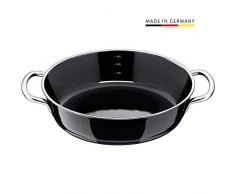 Silit Professional Servier-Schmorpfanne 28 cm, Bräter, Schmortopf 4,1l, Silargan Funktionskeramik, hoher Rand, Induktion, schwarz