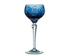 Spiegelau & Nachtmann, Weinglas mit Schliffdekoration, Kristallglas, 230 ml, Traube, 0035951-0, Kobaltblau, Blau