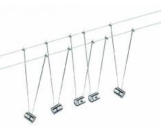 Paulmann 940.59 Seilsystem TeleComet2 Set Warmweià 5x20W Chrom 94059 Seilleuchte Hängeleuchte