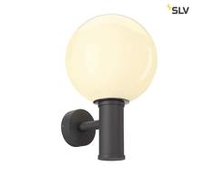 SLV Kugelleuchte GLOO PURE zur Außenbeleuchtung von Wänden, Wegen, Eingängen | Wand-Lampe, Wandleuchte LED, Kugellampe, Aussen-Leuchte, Gartenlampe, Gartenleuchte, Wegeleuchte | E27 max. 23W EEK E-A++