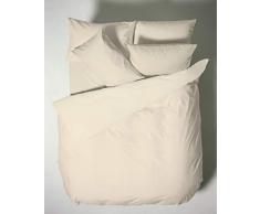 Bianca Plain Dyed Percale Bettwäsche für Betten 150, 100% Baumwolle, Cream, 240 x 280 + 2 (50 x 85 cm), 3 Stück