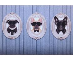 oKu-Tex Fußmatte | Schmutzfangmatte | Deco-Star | Aufdruck/Motiv | Hunde Portraits | lustig | Innenbereich / Eingangsbereich | rutschfest | 40x60 cm