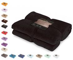DecoKing 59043 Kuscheldecke 220x240 cm schwarz Decke Microfaser Wohndecke Tagesdecke Fleece weich sanft kuschelig skandinavischer Stil Henry
