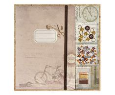 Bastelset Leporello Vintage, Erinnerungsalbum zum Selbstgestalten, mit einem Leporelloalbum und vielen Accessoires zum Verzieren