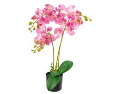 Leaf Kunstpflanze Orchideenblatt, realistisch, 60 cm, Rosa