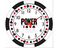 BUVU VM15A1231 Glas Wanduhr, Black & White, 34 x 34 x 3 cm