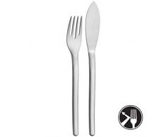 WMF Evoque Fischbesteck 2-teilig Fischgabel Fischmesser Cromargan protect mattiert, kratzbeständig, spülmaschinengeeignet