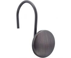 AmazonBasics – Haken für Duschvorhang, durchsichtiger Kreis, Bronze mit Ölschliff