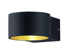Trio Leuchten LED Wandleuchte Lacapo 223410132, Metall schwarz matt, 1x 4.3 Watt