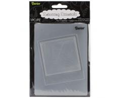 Darice Prägeschablone, Klassischer Fotorahmen, Plastik, transparent, 10,8 x 14,6 x 0,4 cm