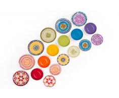 Excelsa 61628 Sevice Tischset, 18-teilig, Porzellan und Keramik, mehrfarbig