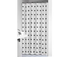 Sealskin Textil Duschvorhang Signes, schwarz-weiß, B x H: 180 x 200 cm