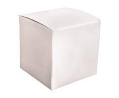Rayher 67323102 Quadratische Faltschachtel zum BefÃ¼llen, 6er Set, Geschenkboxen aus Karton, weiÃ, 10x10x10 cm