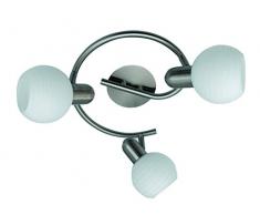 RABALUX Spot, Glas, E14, Stahl, 3-flammig