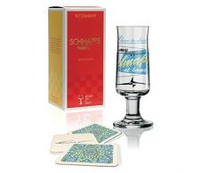 RITZENHOFF Schnapps Schnapsglas von Jürgen Esser Design , aus Kristallglas, 40 ml, mit fünf Schnapsdeckeln