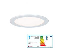 Paulmann Leuchten Paulmann 92063 Einbaupanel rund Deckenleuchte 18W Licht 2700K Warmweià LED Panel Weià IP44 spritzwassergeschützt inklusive Leuchtmittel Einbauleuchte, Kunststoff, 18 W