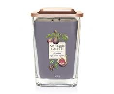 Yankee Candle Elevation Kollektion, große quadratische Duftkerze mit 2 Dochten und Plattformdeckel, Fig & Cloves