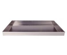 Pentole Agnelli Pasticceria und Pizzablech rechteckig aus Lega 3003 mit Rhythmus, Aluminium, 60 x 40 x 4 cm